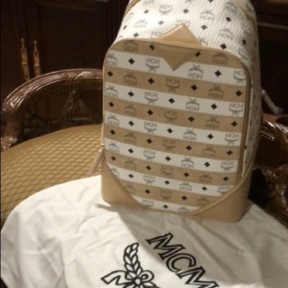 Beige backpack